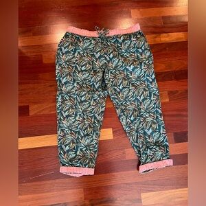 Sundance Ladies Leia Cropped Floral Loungepants Cotton Sz Medium